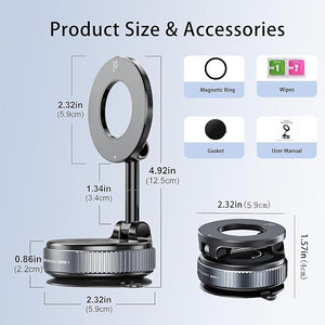 Thetree 360 Magnetic Car Phone Holder – Vacuum Adsorption Suction Cup Mount