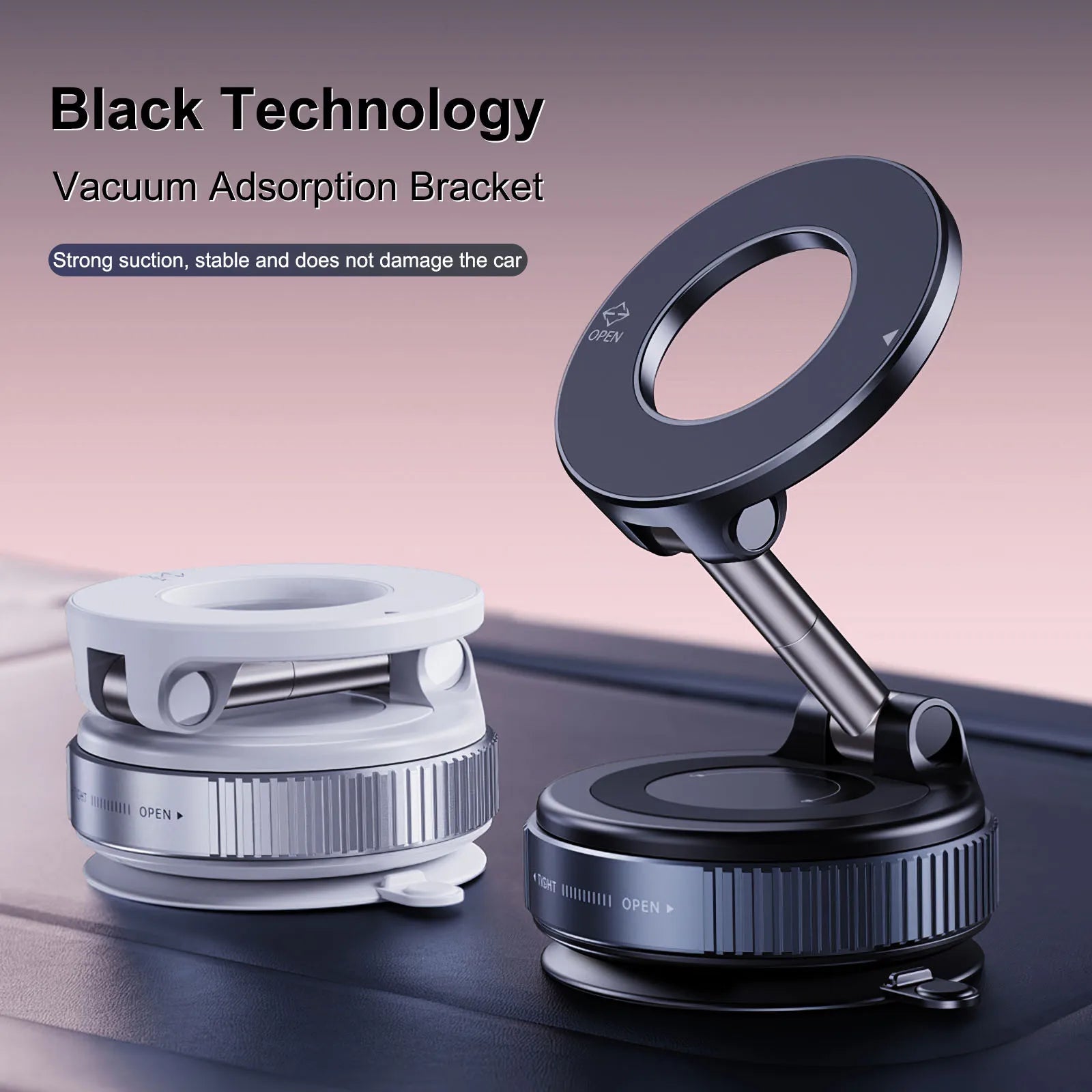 Thetree 360 Magnetic Car Phone Holder – Vacuum Adsorption Suction Cup Mount