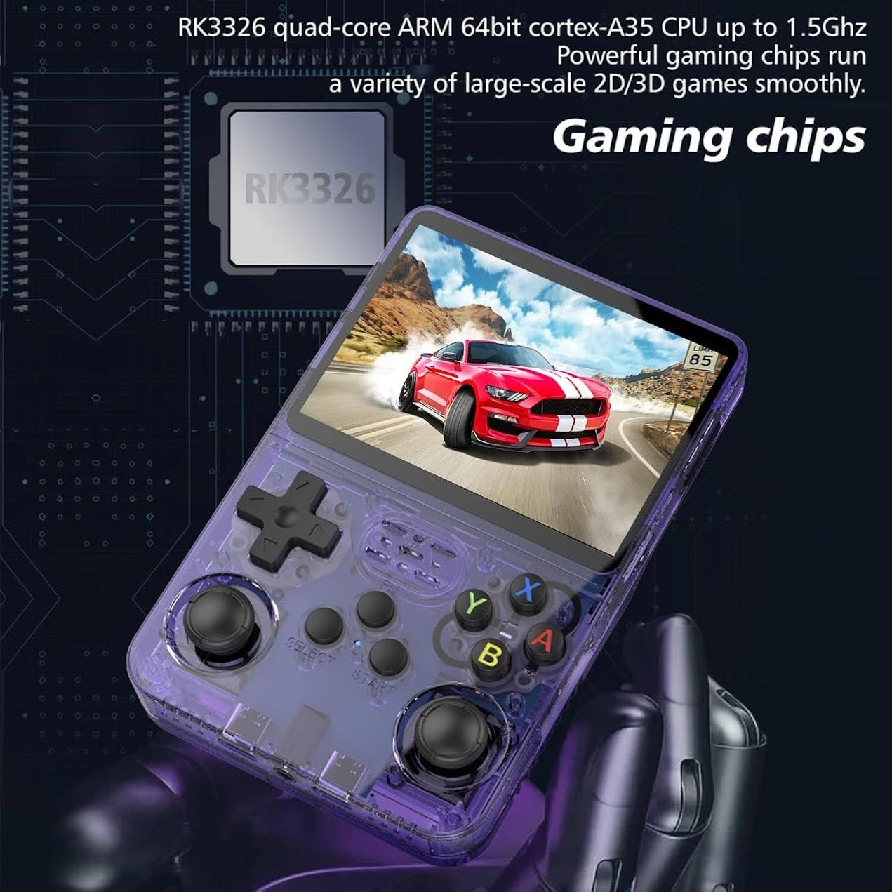 R36S Pro Retro Handheld Game Console – 3.5 IPS Portable Gaming Device with 64GB & 15,000+ Games