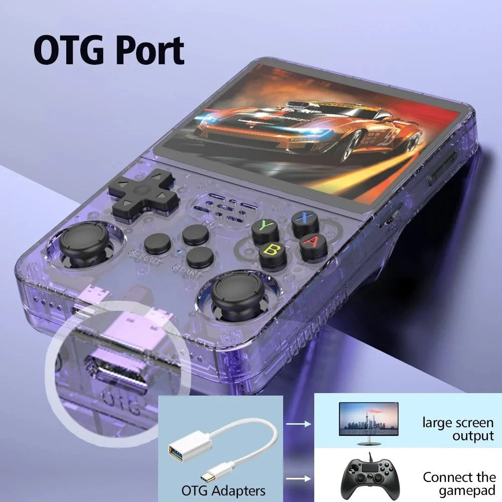 R36S Pro Retro Handheld Game Console – 3.5 IPS Portable Gaming Device with 64GB & 15,000+ Games