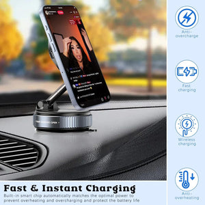Thetree 360 Magnetic Car Phone Holder – Vacuum Adsorption Suction Cup Mount
