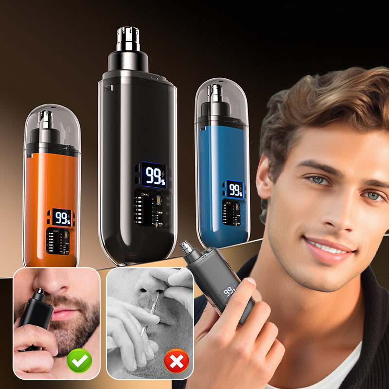 Smart Electric Nose Hair Trimmer with LED Display