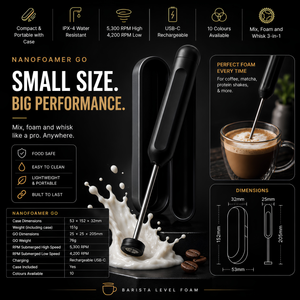 ProFoam™ Rechargeable Milk Frother – Barista-Style Microfoam Maker