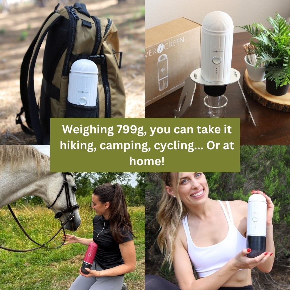 Nomaduo® by Evergreen® – Portable Coffee Machine for Capsules & Ground Coffee