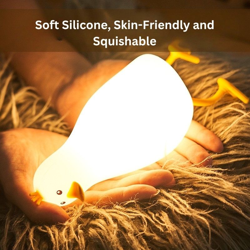 Cross-border explosions lie flat duck silicone night light