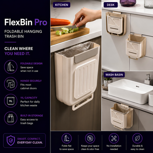 FlexBin™ Pro – Foldable Hanging Kitchen Trash Bin