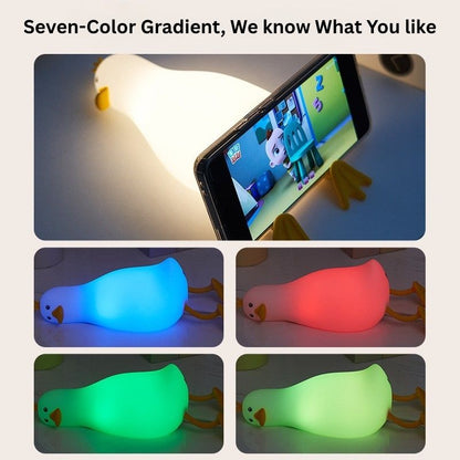 Cross-border explosions lie flat duck silicone night light