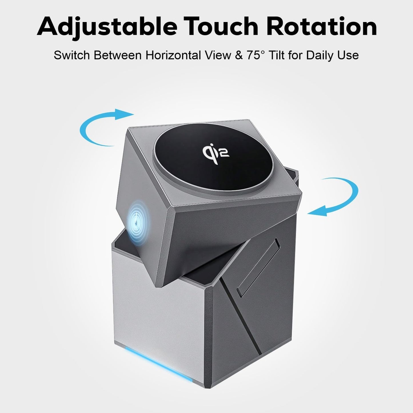 Three-in-one Foldable Vertical 15w Wireless Charger