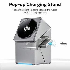 Three-in-one Foldable Vertical 15w Wireless Charger