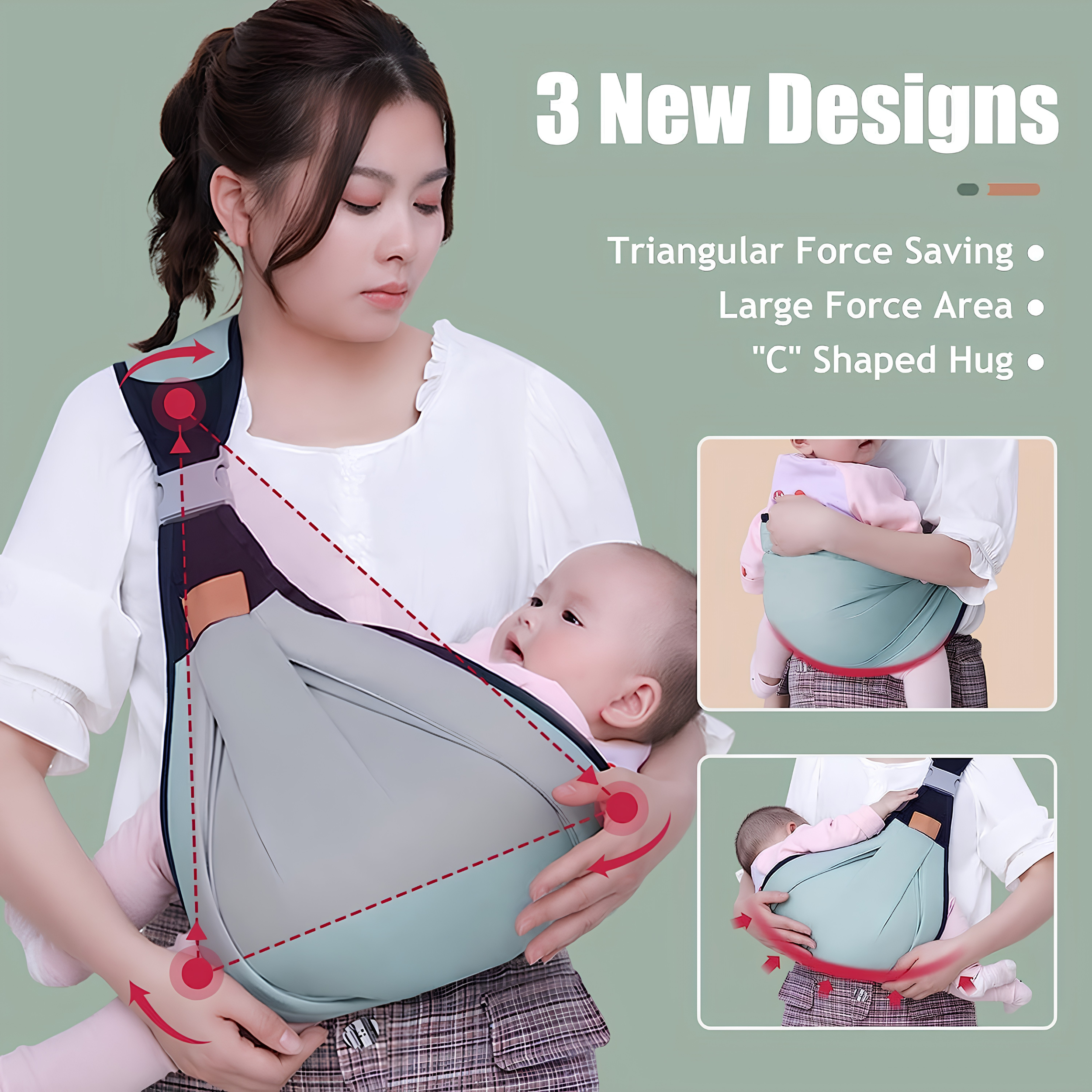 Breathable Baby Carrier with Hip Support