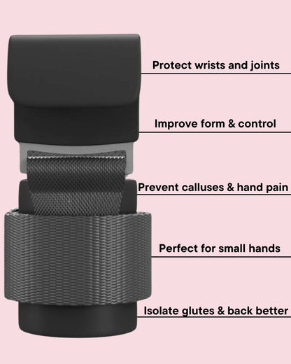 Women’s Power Hooks – Heavy Duty Weightlifting Hooks with Wrist Support