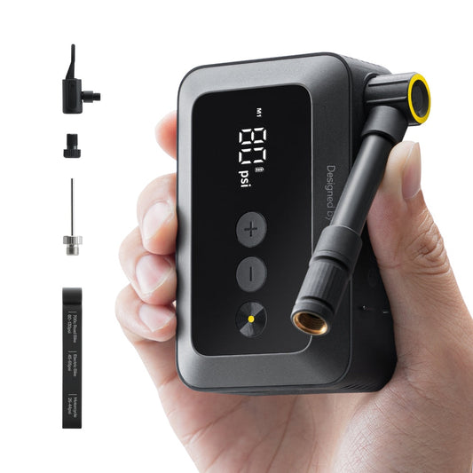 HOTO Air Pump Pocket – Portable 150 PSI Electric Tire Inflator for Bike, Car & Travel