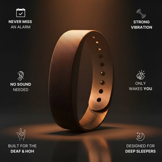 Rise Band™ – Silent Vibrating Alarm Wristband for Deaf & Heavy Sleepers