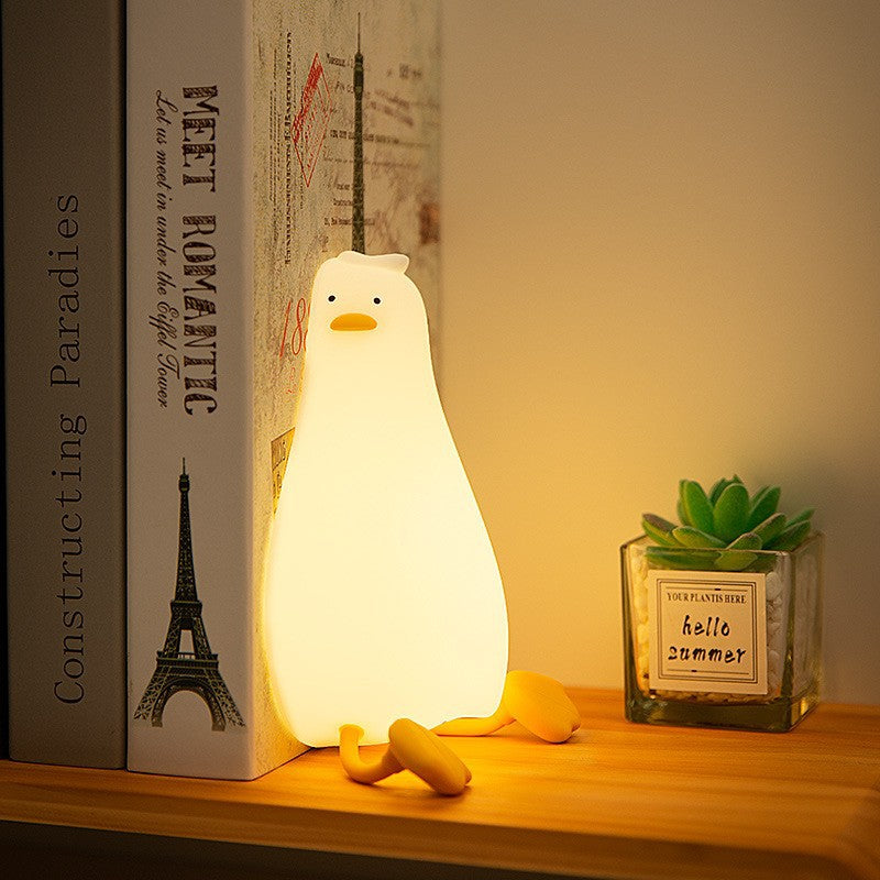 Cross-border explosions lie flat duck silicone night light