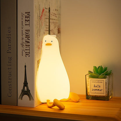 Cross-border explosions lie flat duck silicone night light